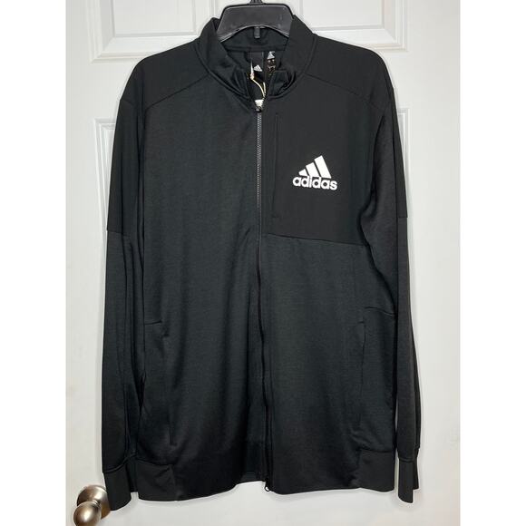 Adidas NEW Men Team Issue Bomber Jacket Black Size Large - Picture 2 of 10